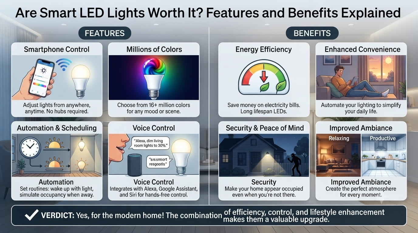 Are Smart LED Lights Worth It? Features and Benefits Explained