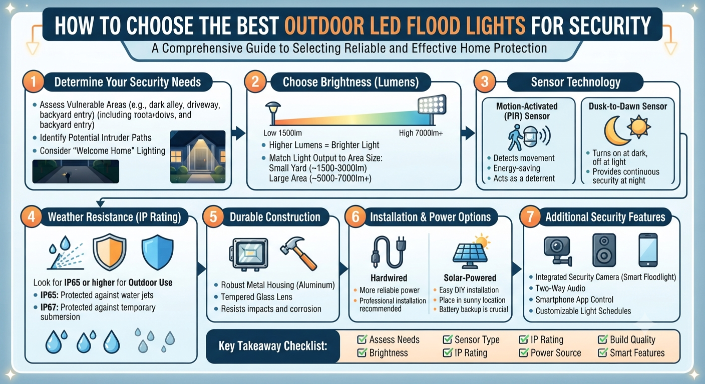 How to Choose the Best Outdoor LED Flood Lights for Security