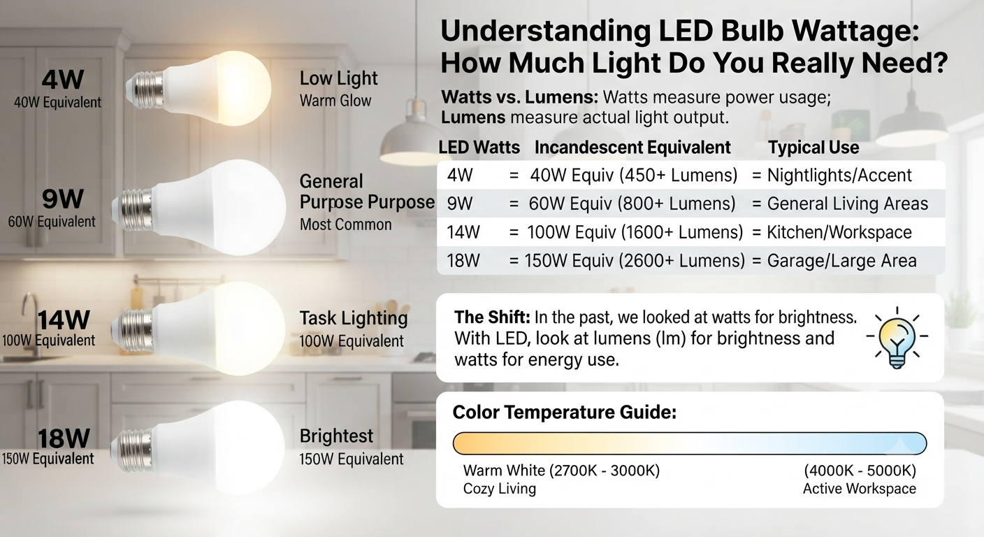 Understanding LED Bulb Wattage: How Much Light Do You Really Need?
