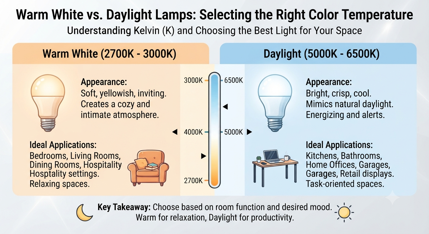 Warm White vs. Daylight Lamps: Selecting the Right Color Temperature